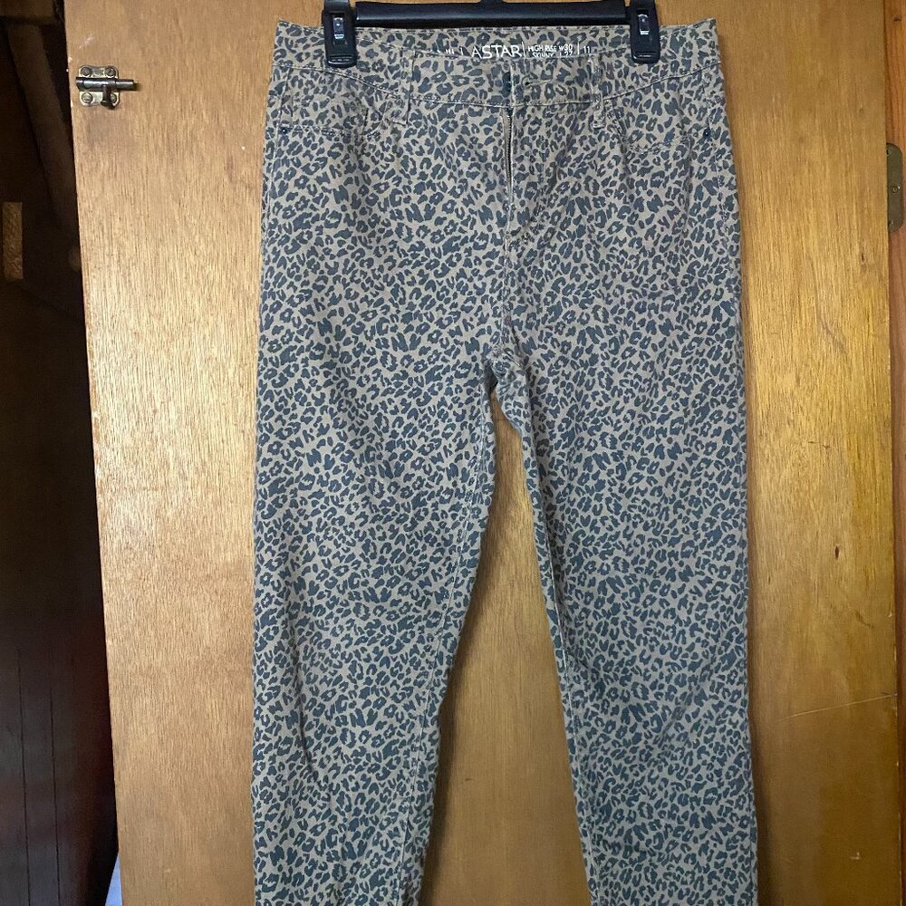 Vanilla Star High-Rise Skinny Cheetah Print Jeans